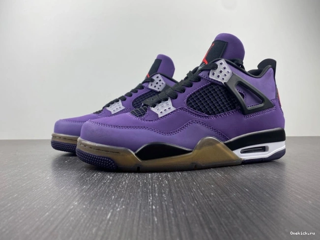 One Kick Jordan and LN4 Family) 766296 Retro 4 Purple (Friends Travis Scott 0713
